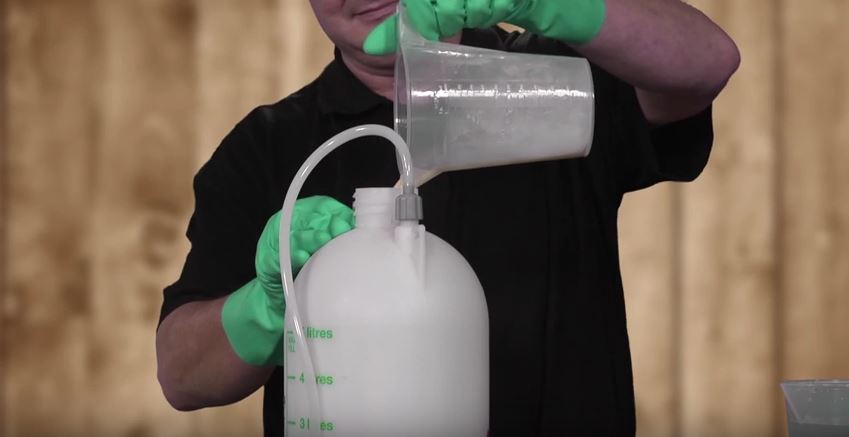 How to mix and dilute spray concentrates
